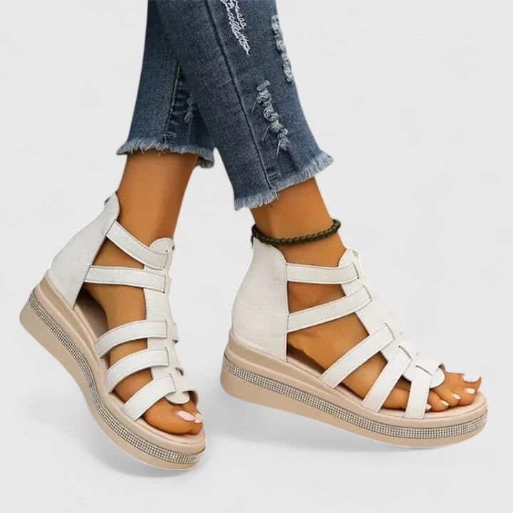 Chic women's orthopaedic rhinestone sandals, designed for ultimate comfort & sparkling summer style.