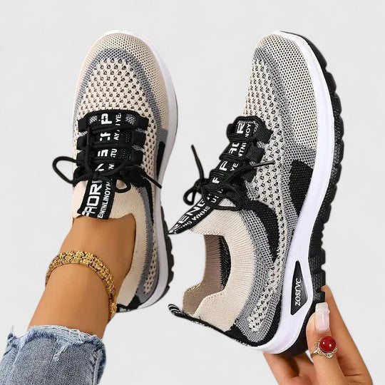 Lightweight women's walking shoes, orthopaedic design for joint pain relief and active support.