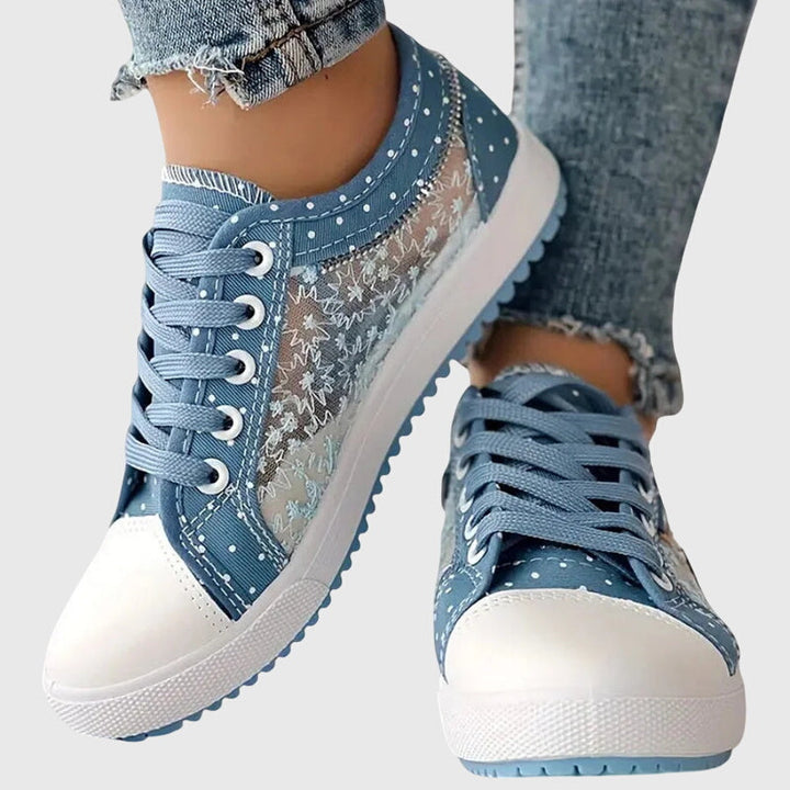Ladies comfort sneakers with arch support for foot pain relief, perfect for an active lifestyle.