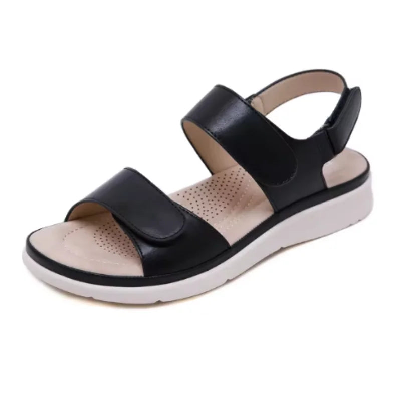 Adjustable women's orthopedic sandals with hook-and-loop straps for custom comfort & supportive walking.