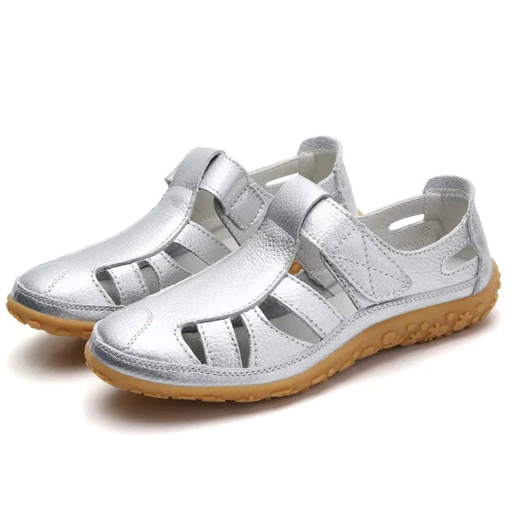 Anti-slip women's orthopedic comfort sandals featuring adjustable straps, excellent arch support & durable.