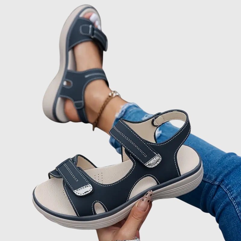 New women's orthopedic comfort sandals, promising everyday foot pain relief & walking support.