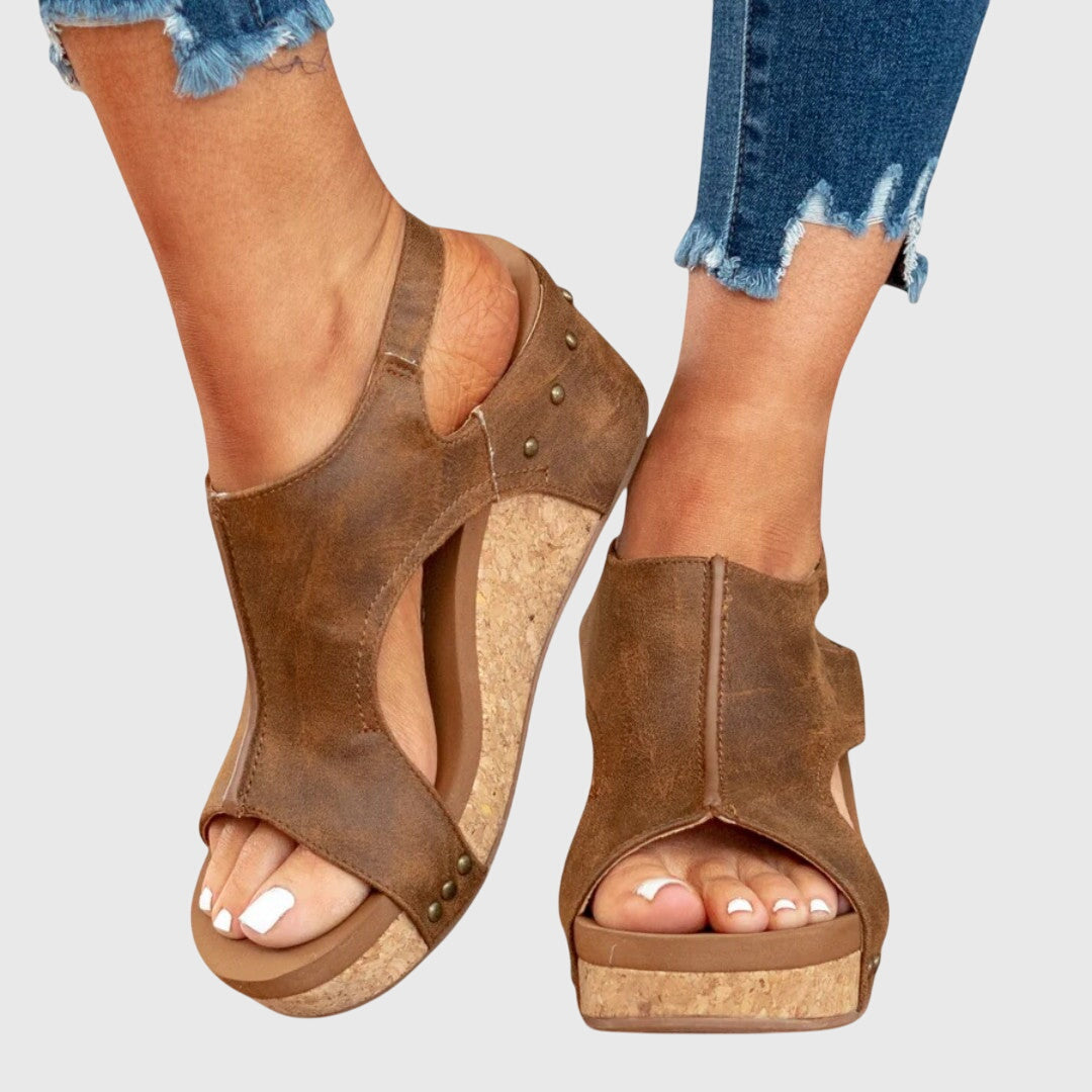 Premium women's orthopedic wedge sandals, combining elegant style, comfort, and arch support for summer.