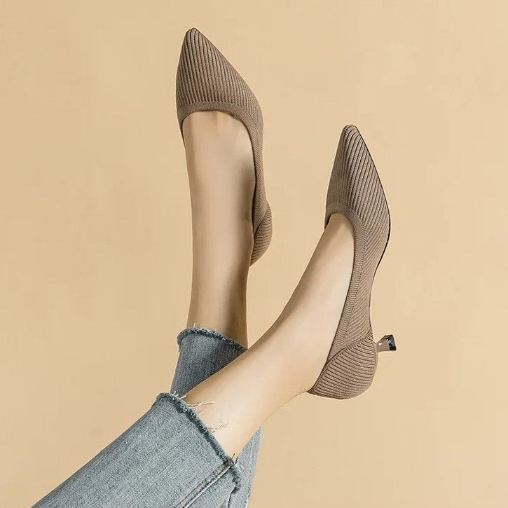 Women's orthopedic heeled sandals, black, offering all-day comfort with strong arch support.