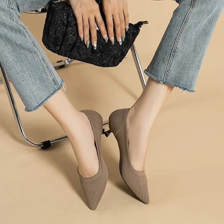 Stylish women's slip-on heeled sandals, elegant design for ultimate comfort and foot support.