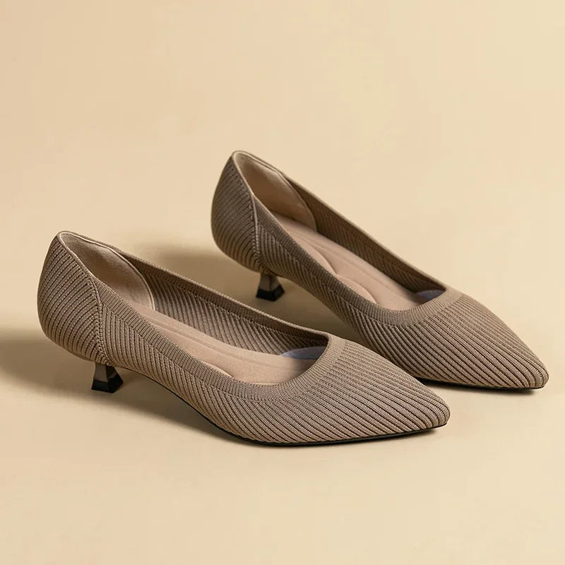 Slip-on heeled sandals for women, offering effective orthopedic arch support & stylish comfort.