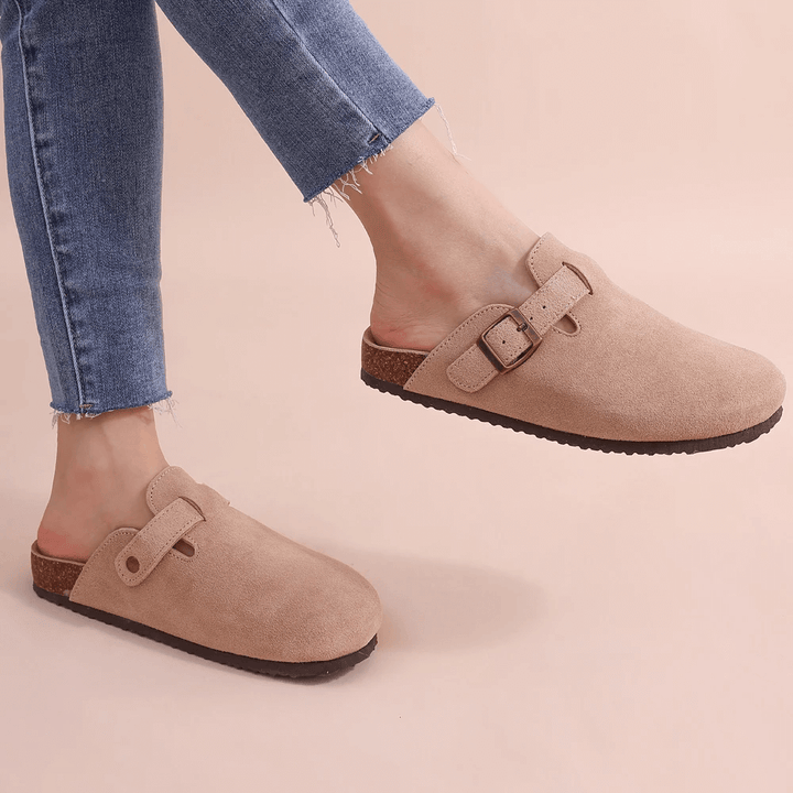 Slip-on women's orthopedic slippers designed for ultimate comfort, foot support, and pain relief.