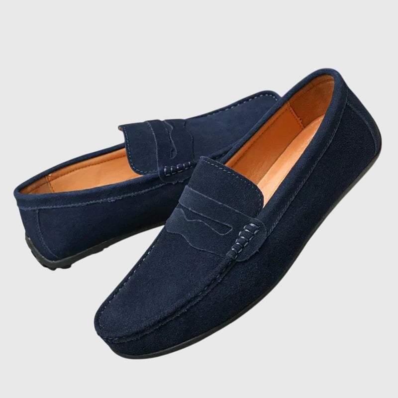 Classic black women's orthopedic loafers, perfect for work or casual comfort and timeless style.