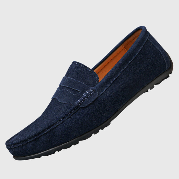 Woman wearing chic orthopedic loafers, ideal for casual or work settings, providing ultimate comfort.