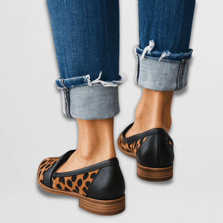 Stylish women's orthopedic slip-on loafers, offering cushioned comfort and excellent support for daily wear.