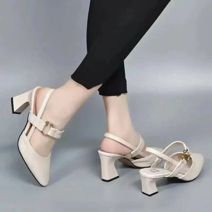 Elegant orthopedic Mary Jane block heels for women, combining style, comfort, & support.