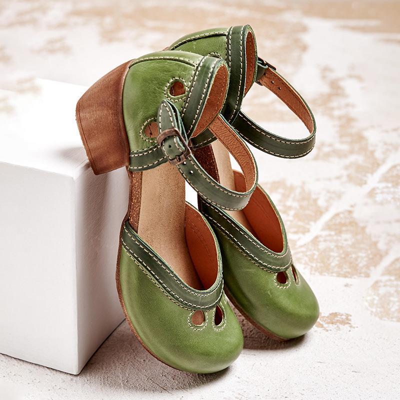Elegant Mary Jane heels for women, featuring a comfortable block heel & secure ankle strap. Stylish support.