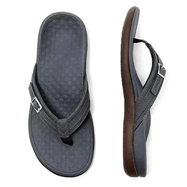Adjustable women's orthopedic sandals, non-slip grip, comfort straps for arch support.