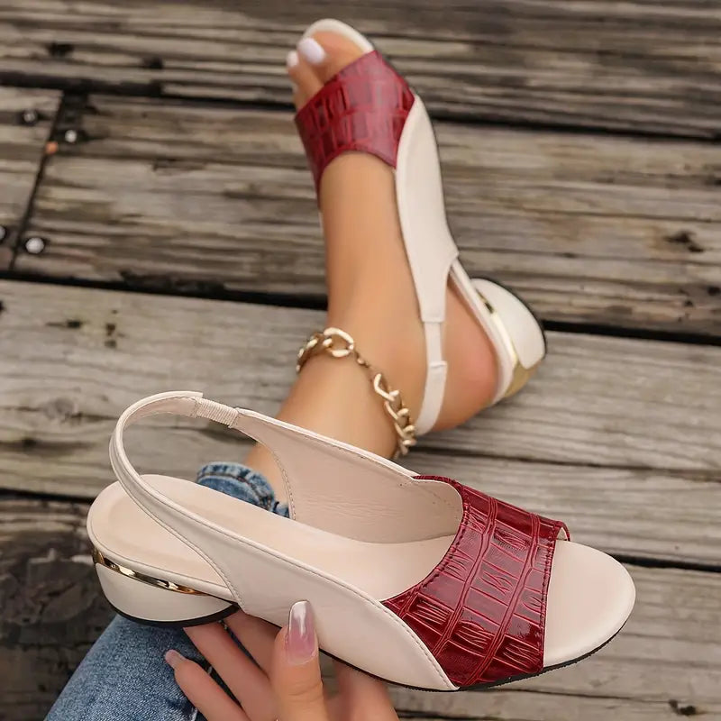 Comfortable women's open toe summer sandals with orthopedic arch support, ideal for walking & dressy occasions.