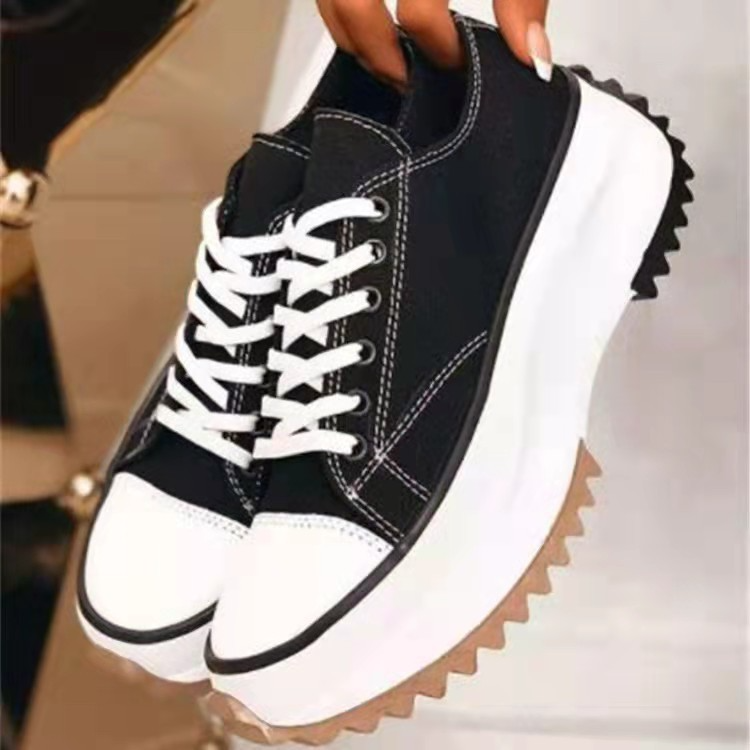 Side view of stylish women's comfort platform shoes, perfect for daily wear and orthopedic needs.
