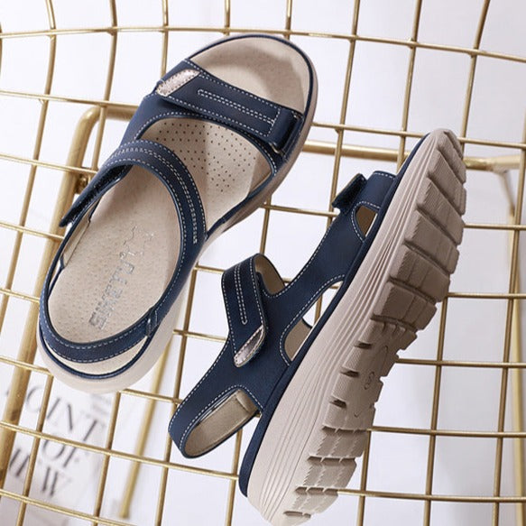 Women's ergonomic sandals: adjustable, cushioned, & supportive, with arch support for superior orthopedic comfort.