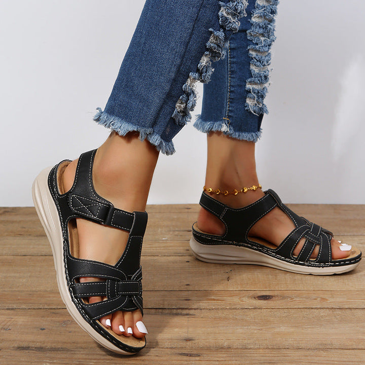 Comfortable walking sandals for women with foot pain, offering adjustable straps & orthopedic arch support for all-day wear.