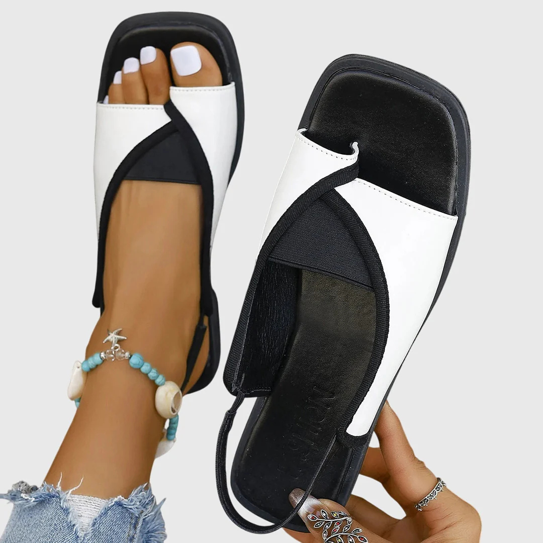 Women's orthopedic sandals with flat sole, offering ultimate comfort for casual wear & summer style.