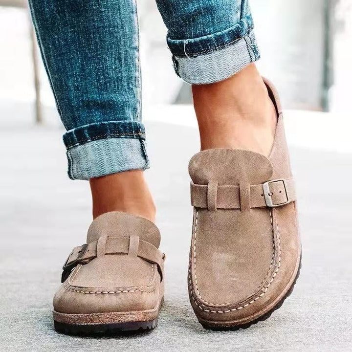 Cushioned women's comfort slip-on shoes offering orthopedic support and superior all-day comfort.
