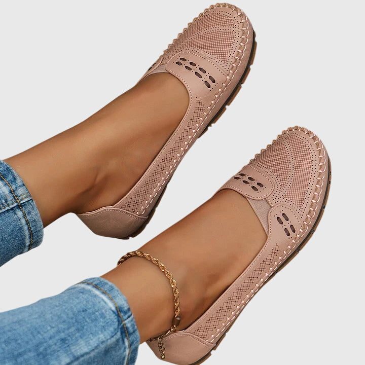 Women's casual loafers offering breathable comfort and essential foot support.