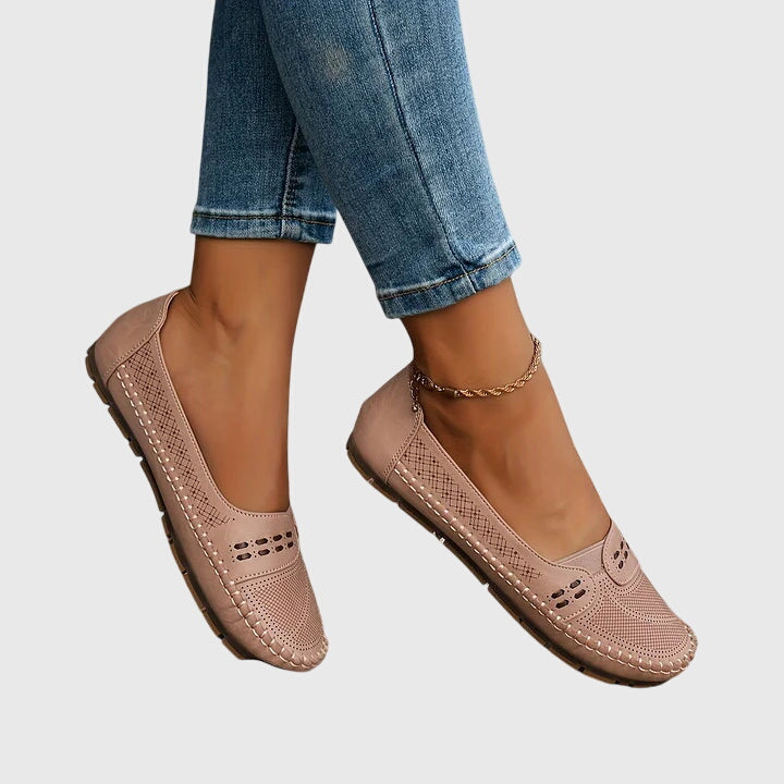 Orthopedic women's slip-ons for everyday comfort, arch support, and posture correction.