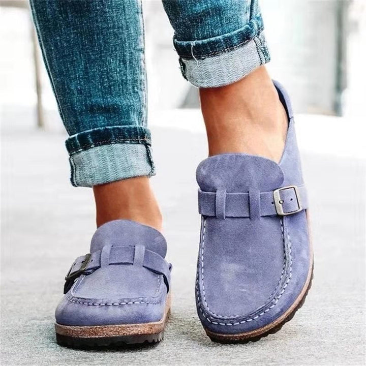 Easy slip-on women's orthopedic sandals, perfect for casual all-day comfort & supportive walking footwear.