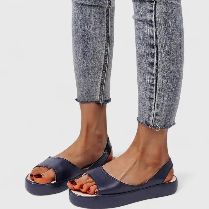 Orthopedic slip-on sandals for women, providing superior comfort, cushioning, and walking support.