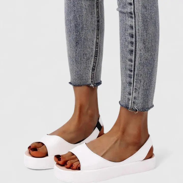 Ladies' comfort footwear: orthopedic slip-on sandals with excellent cushioning for daily wear.