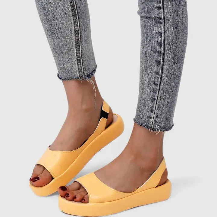 Supportive women's orthopedic sandals, slip-on style with advanced cushioning for comfortable walks.
