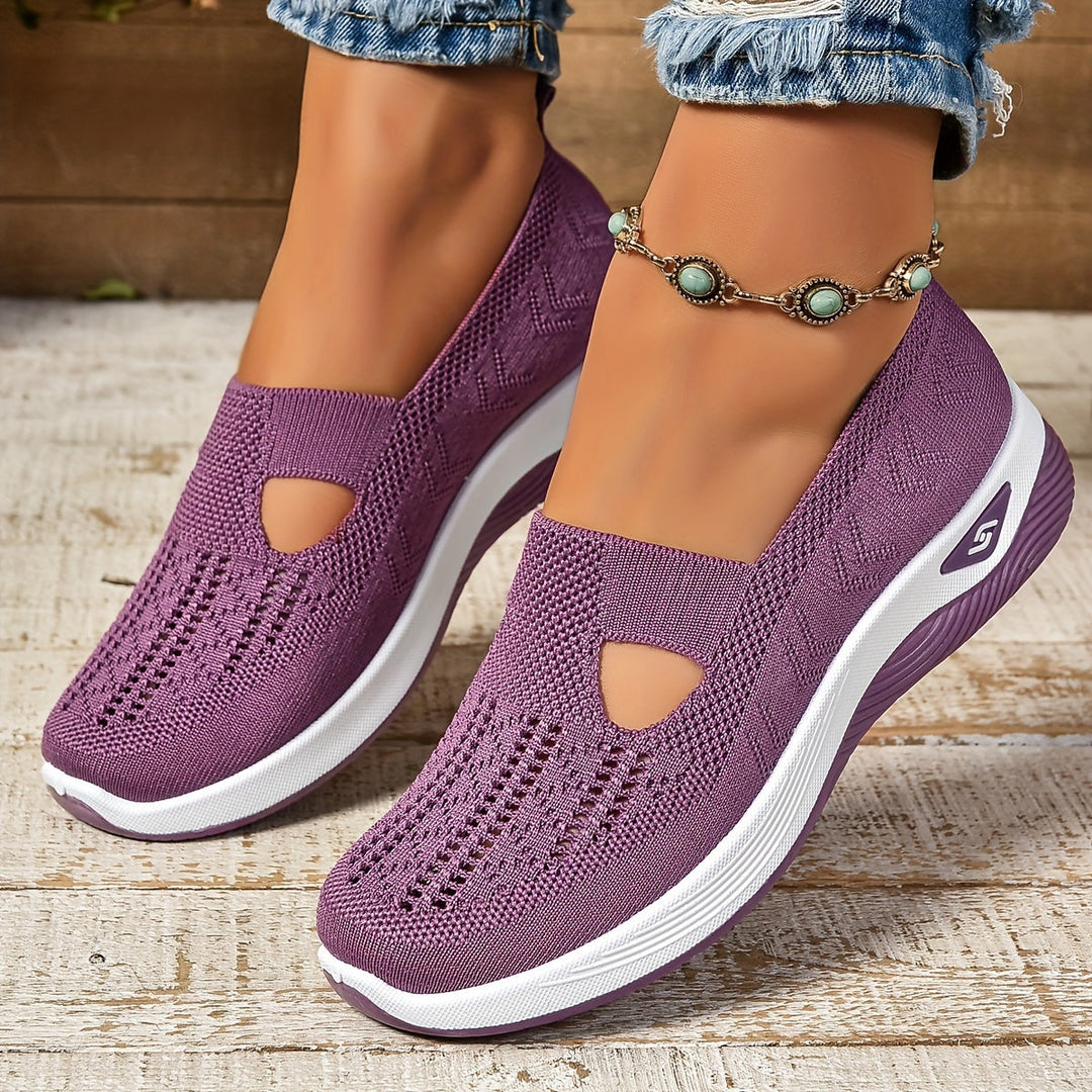 Comfortable women's slip-on shoes with stable grip & orthopedic arch support.