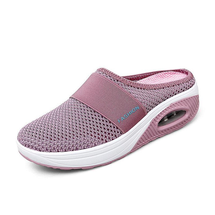 Women's slip-on orthopedic comfort shoes, air cushion, arch support, easy wear for foot health.