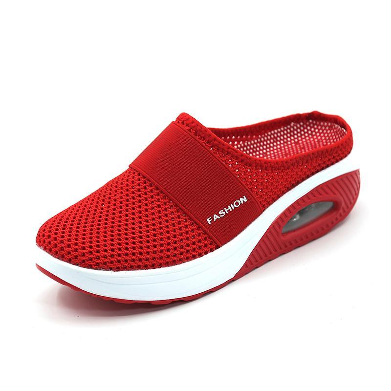 Stylish women's orthopedic slip-on shoes with air cushion, designed for casual everyday comfort.