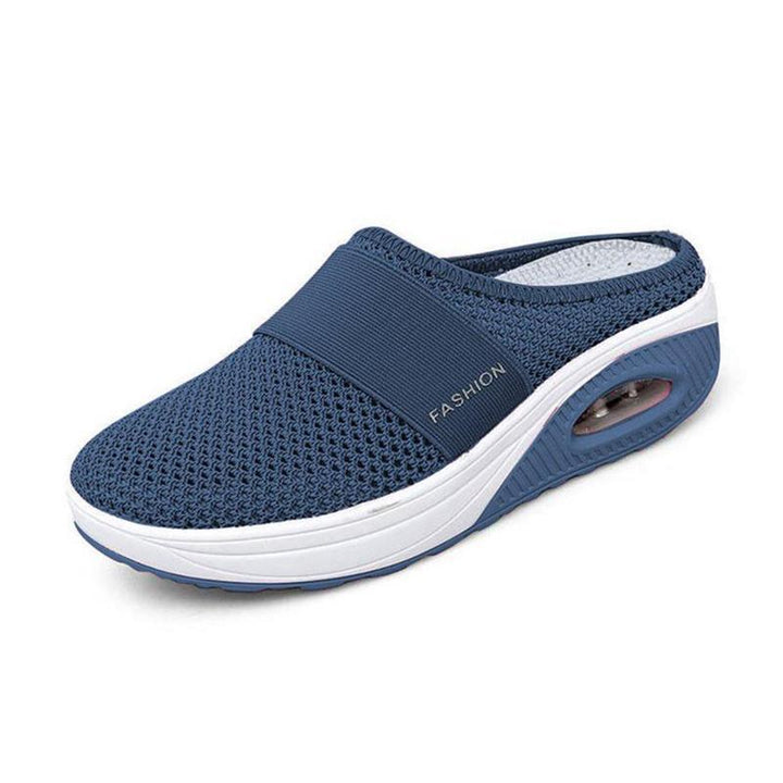 Women's slip-on orthopedic shoes with responsive air cushion for all-day walking comfort and support.