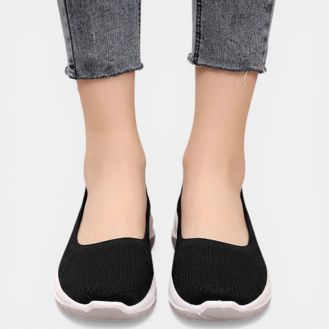 Elegant women's slip-on casual sneakers, offering advanced orthopedic comfort and breathability.
