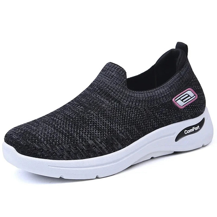 Women's orthopedic slip-on walking trainers for comfort & foot pain relief. Ideal for daily wear.