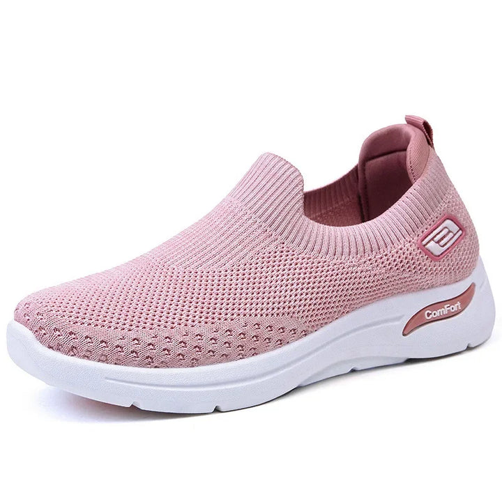 Orthopedic slip-on walking shoes for women, offering excellent arch support & foot pain relief.