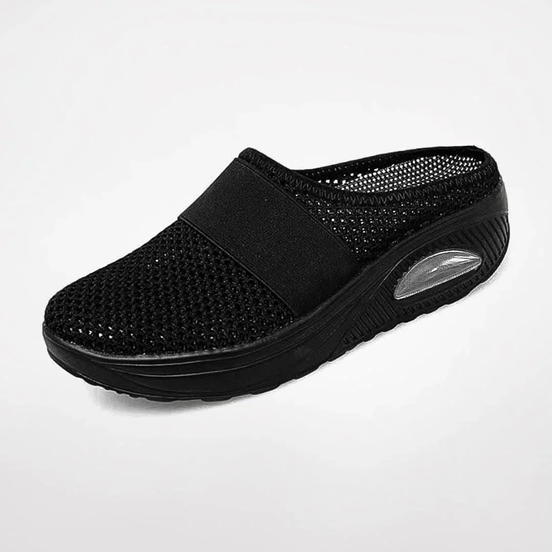 Fashionable orthopedic footwear for women, Alpenrose mode slippers for ultimate casual comfort.