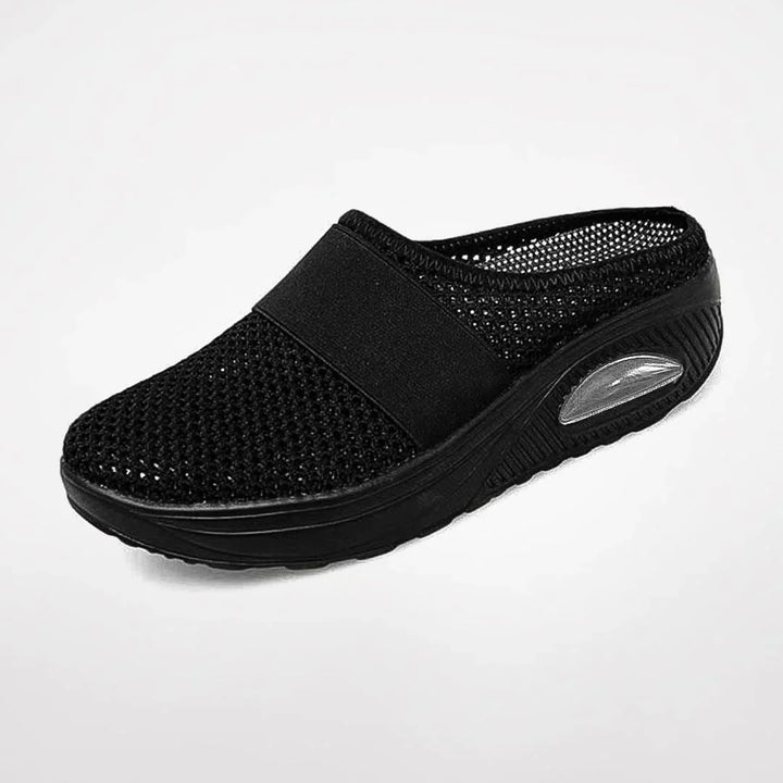 Fashionable orthopedic footwear for women, Alpenrose mode slippers for ultimate casual comfort.