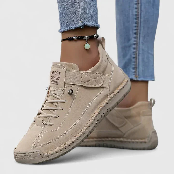 Women's orthopedic strap sneakers with arch support for all-day comfort walking.