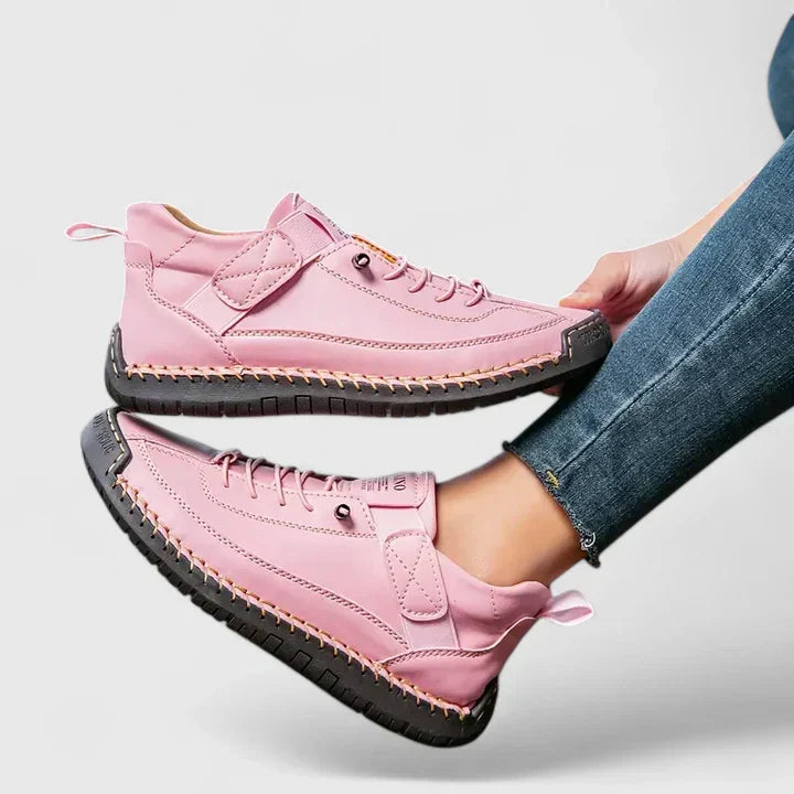 Casual women's orthopedic walking shoes, featuring adjustable straps and arch support.