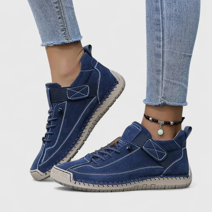 Easy slip-on women's comfort sneakers with orthopedic design and secure straps.