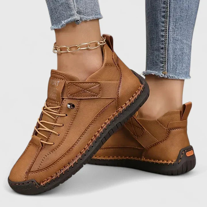 Orthopedic women's casual sneakers with adjustable straps, perfect for all-day wear.