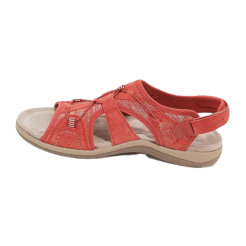 Fashionable women's orthopedic sandals, ideal for summer, with an adjustable cut-out design & arch support.