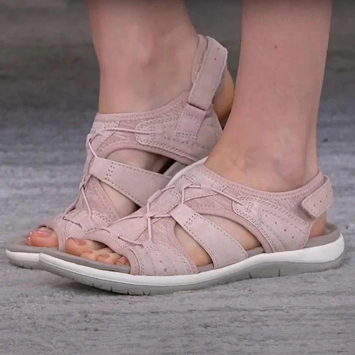 Stylish women's summer sandals featuring orthopedic support, adjustable fit & unique cut-out patterns.