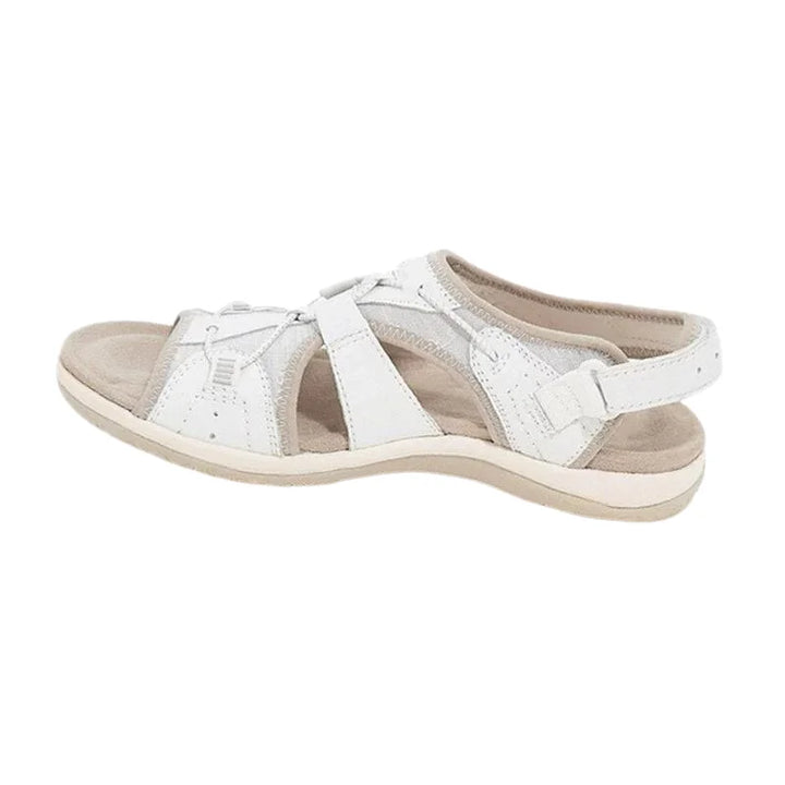 Comfortable women's summer sandals. Adjustable strap & elegant cut-out design provide arch & foot support.