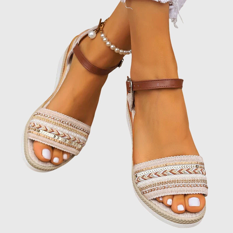 Orthopedic women's sandals providing all-day comfort, perfect for summer walks & casual daily wear.
