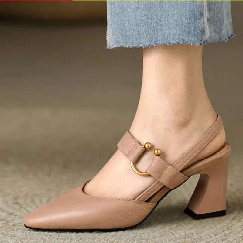 Fashionable women's orthopedic high heels, blending elegant style with essential arch support & comfort.