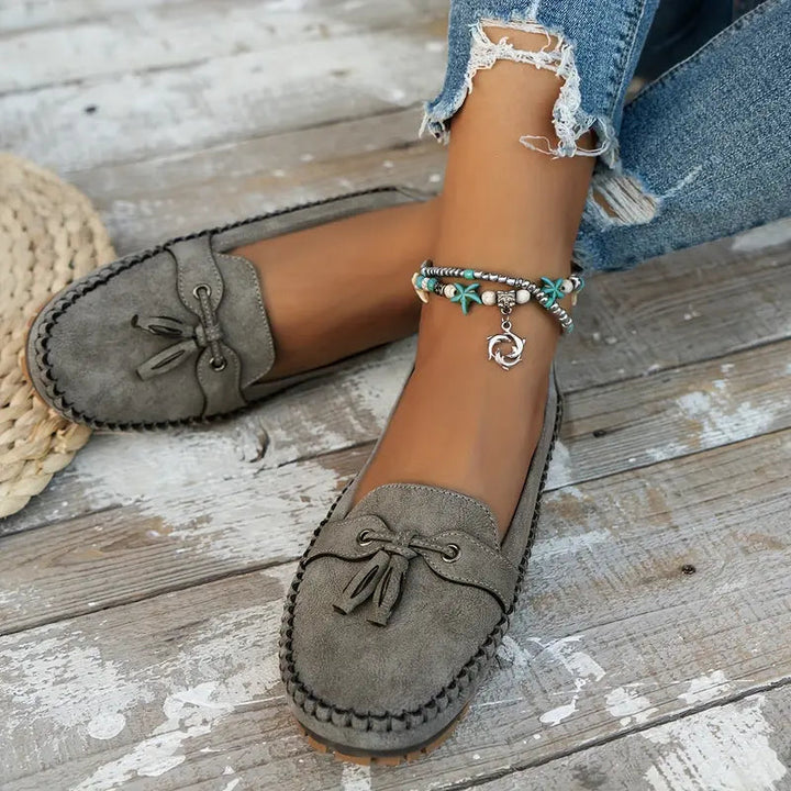 Comfortable women's tassel loafers, orthopedic design with superior arch support for daily wear.