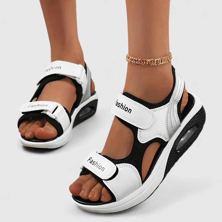 Women's orthopedic sandals for pain relief. Cushy comfort, arch support & wide toe box for foot health.