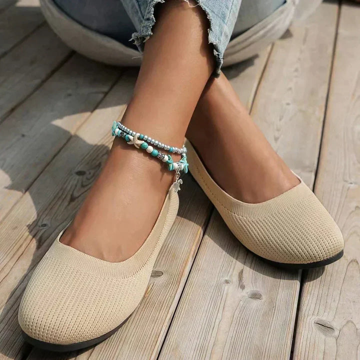 Anti-slip walking shoes for women, breathable, orthopedic, providing arch support & all-day comfort.